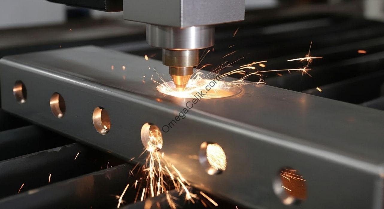 Boru Lazer Kesim İstanbul 2 Lazer ışınının metal boruyu hassas bir şekilde kesmesi