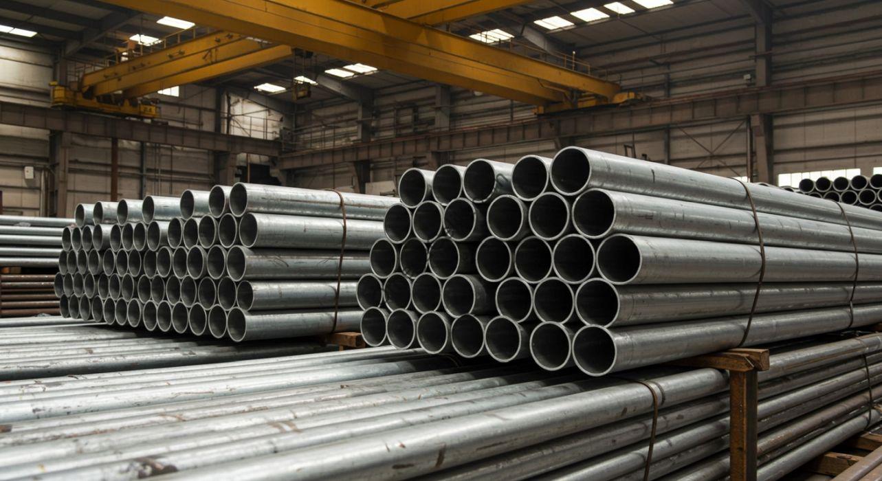 Farklı çap ve et kalınlıklarına sahip galvanizli borular