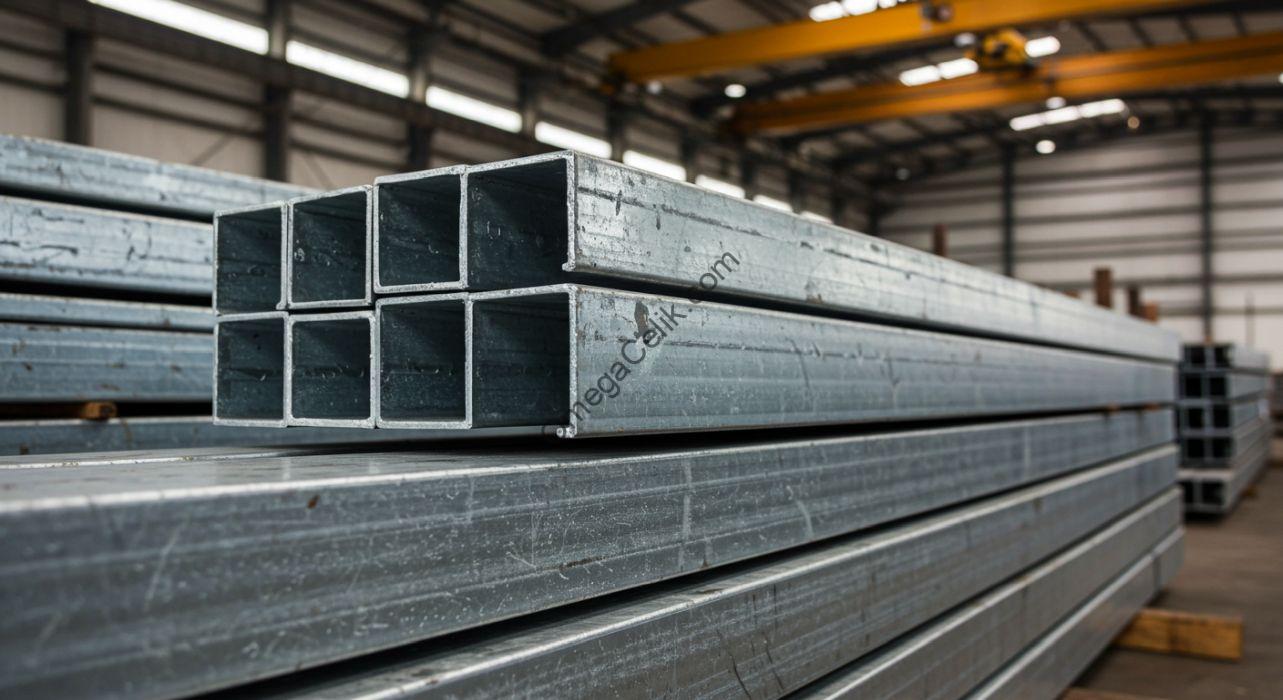 Galvanizli Kutu Profil Fiyatları 2 Galvanizli kutu profilin parlak ve koruyucu çinko kaplaması