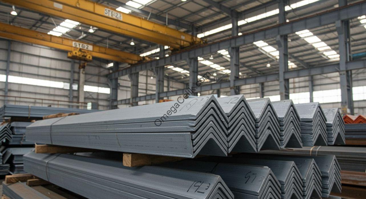 ST52 kalite köşe demir profilinin L şeklindeki kesit yapısı