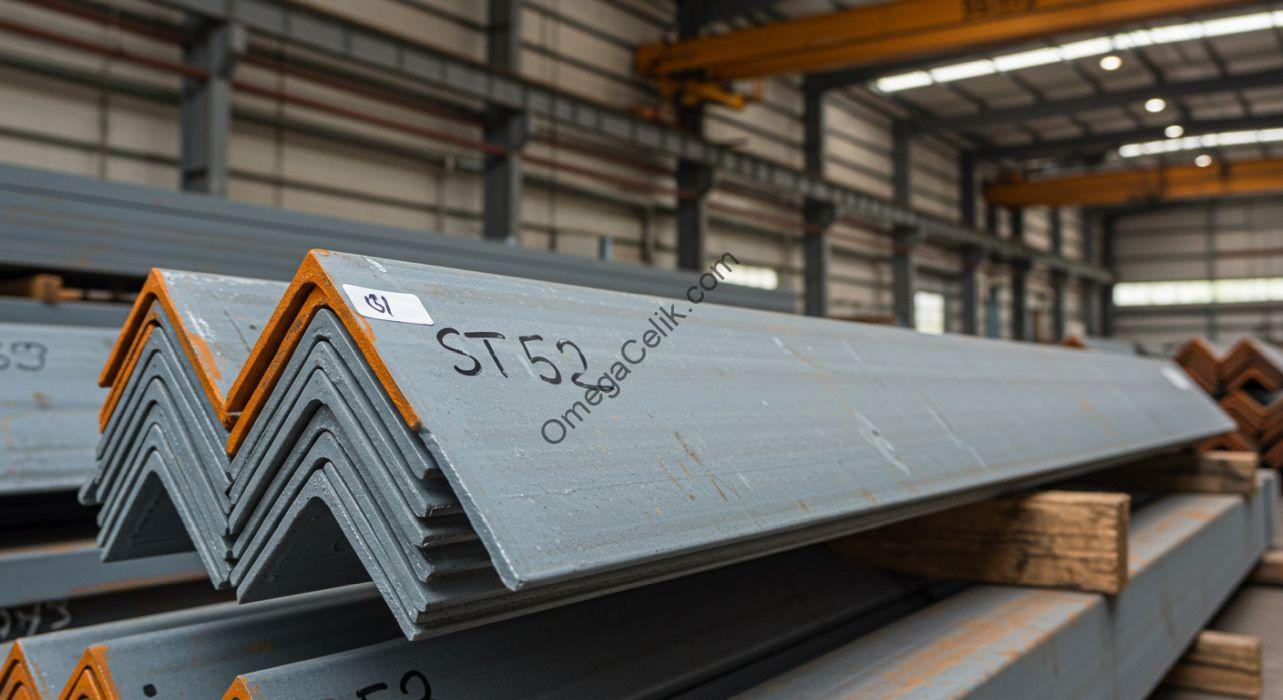 Farklı ebat ve kalitede ST52 kalite köşebent demirler