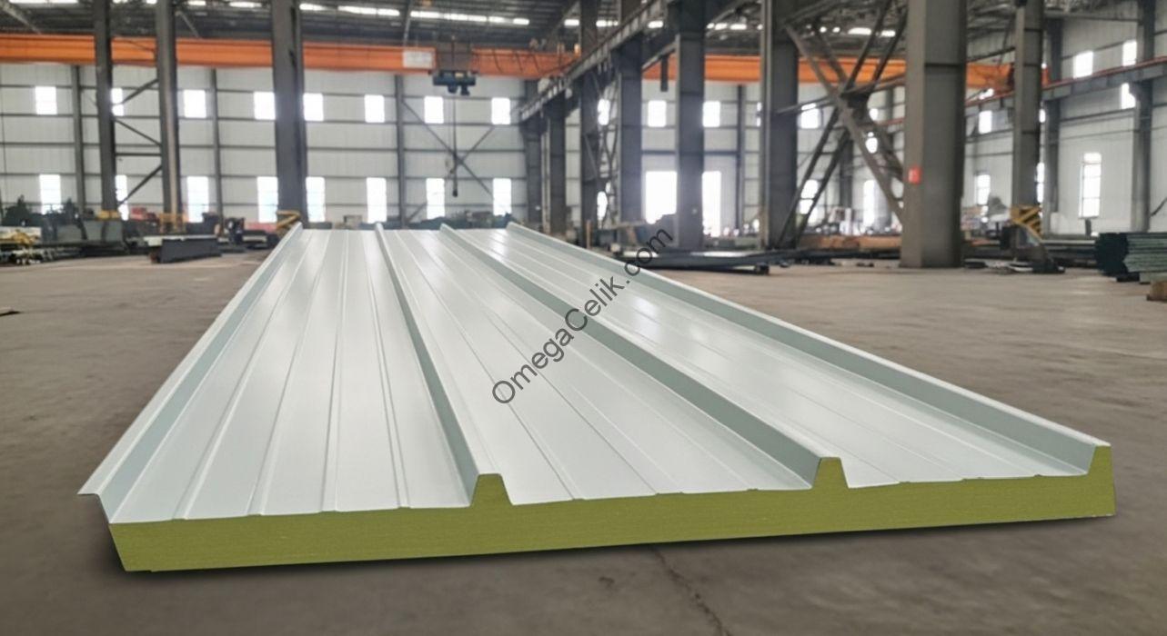 Sandviç Panel 3 A1 sınıfı yanmaz kalite taşyünü yalıtımlı beyaz cephe sandviç paneli
